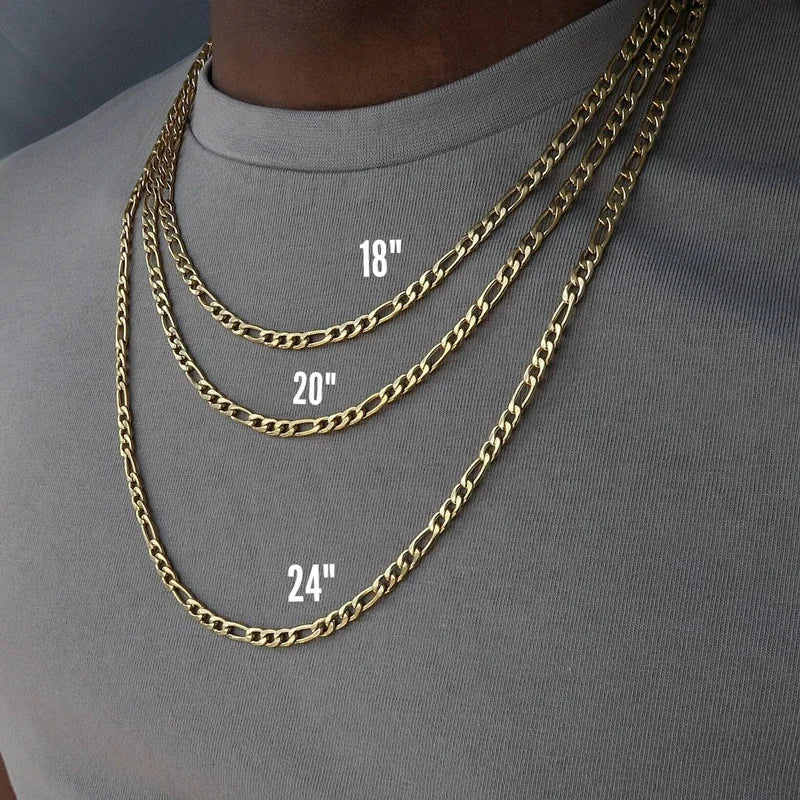 Gold 4mm Figaro Chain