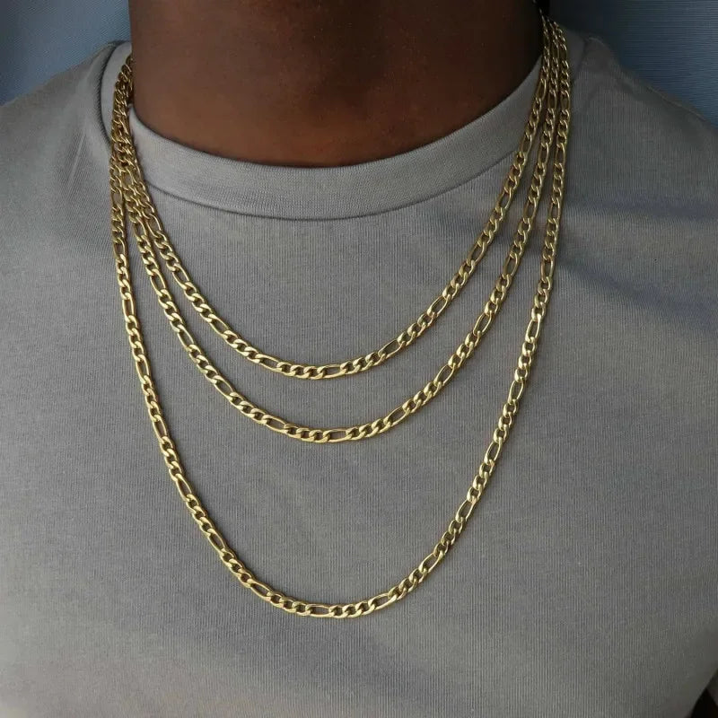 Gold 4mm Figaro Chain