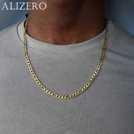 Gold 4mm Figaro Chain